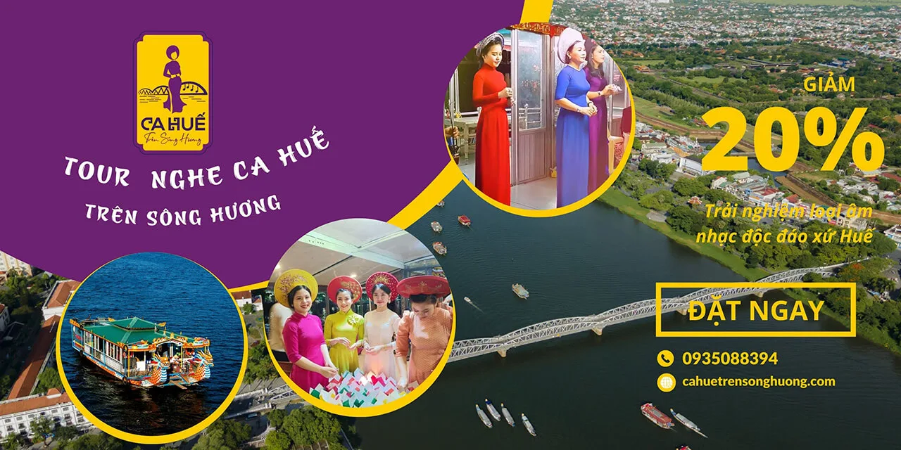 Vé tour ghép nghe ca Huế trên sông Hương
